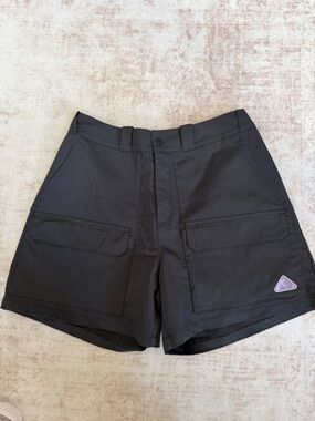 Jordan Women's Black Cargo Shorts with Triangle Logo